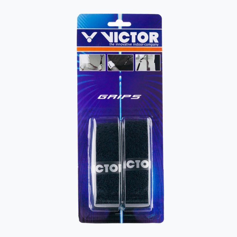 Badminton racket wraps VICTOR Frottegrip 2 pcs black 171711