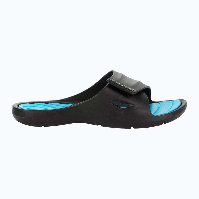 Women's slides aquafeel Profi Pool black / turqoise