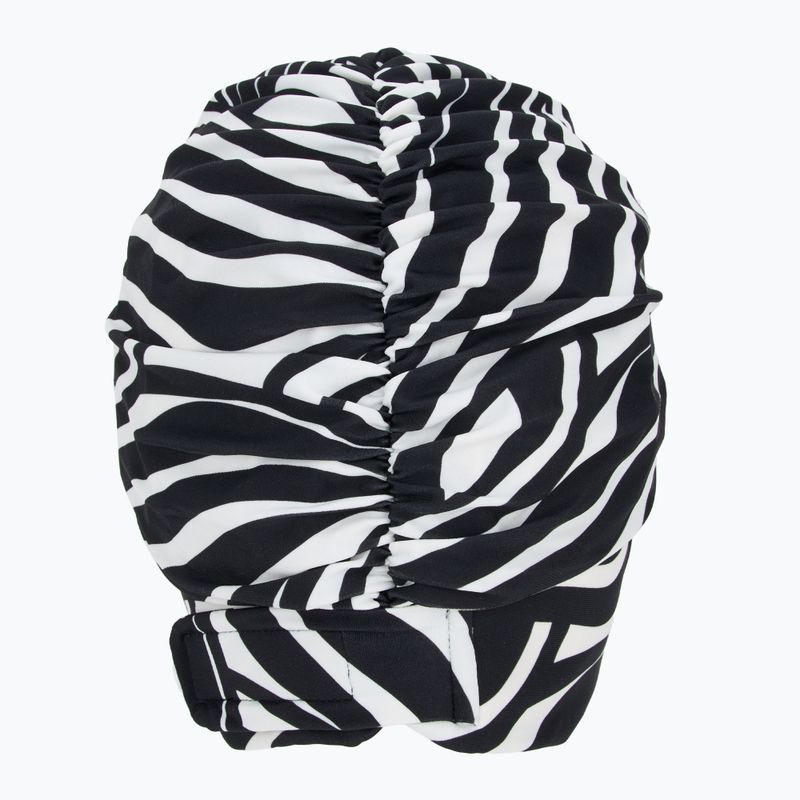 Women's swim cap Fashy Exclusive black / white 2