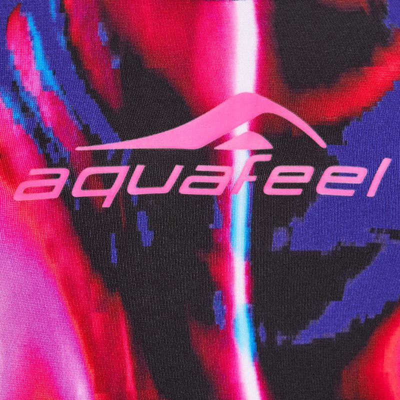 Women's two-piece swimsuit aquafeel Racerback blue pink flames 3