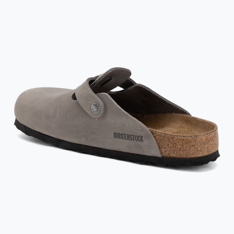 Slides BIRKENSTOCK Boston Soft Footbed Oiled Leather Regular iron 3