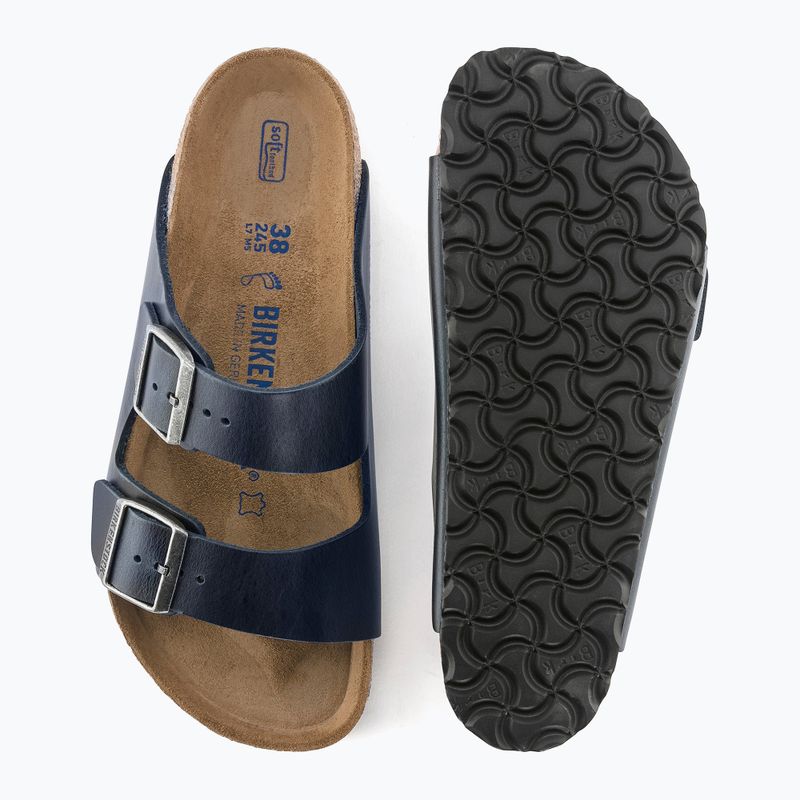 BIRKENSTOCK Arizona SFB LEOI Narrow blue slides 9