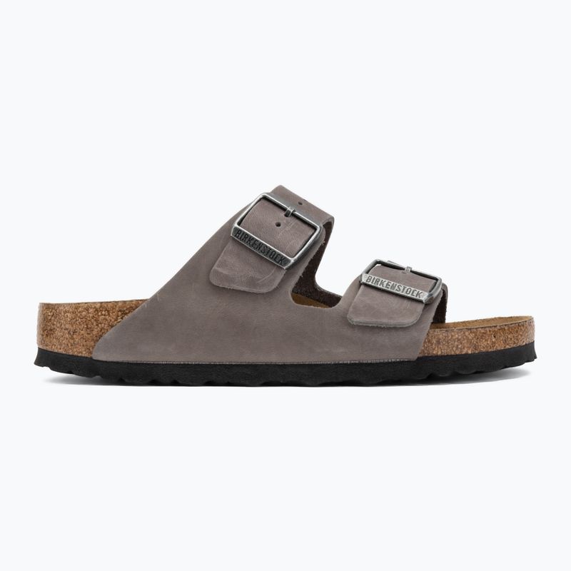 Slides BIRKENSTOCK Arizona Soft Footbed Oiled Leather Narrow iron 2