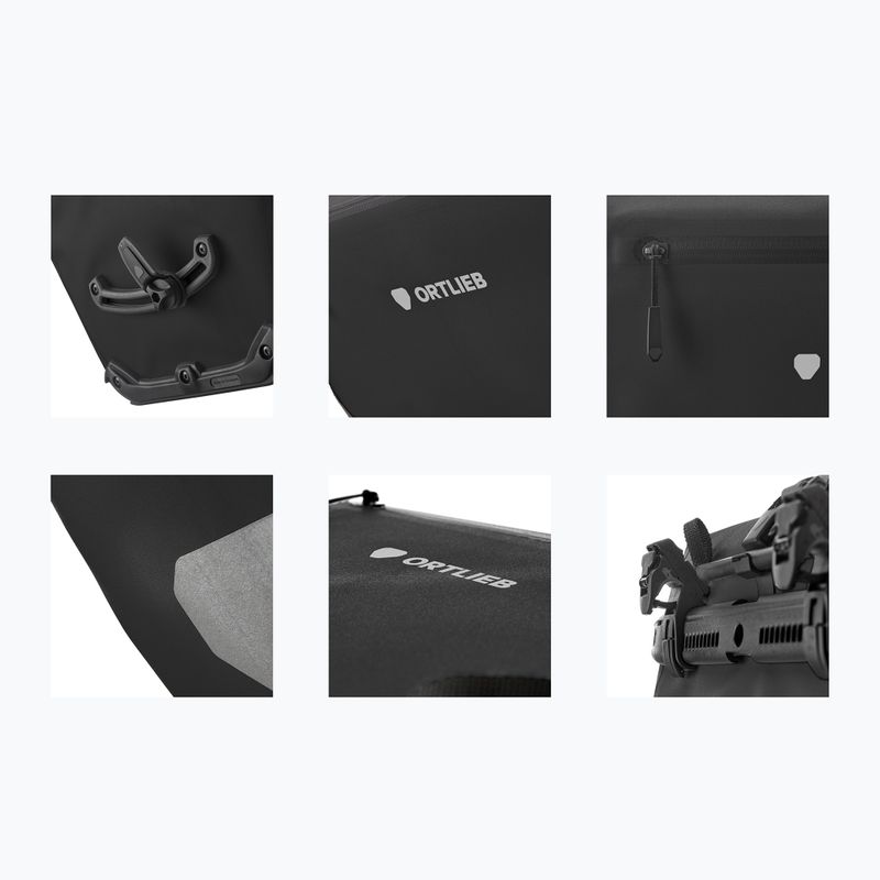 ORTLIEB Back-Roller Zip-Pocket Tidura Strong QL2.2 20 l black bicycle pannier bag 9