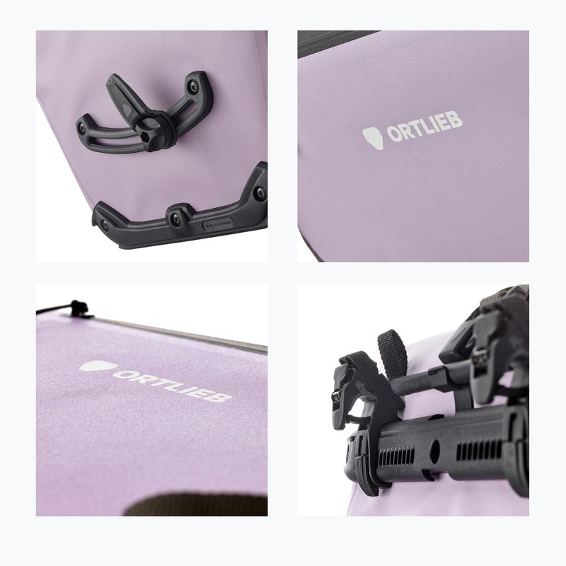 ORTLIEB Back-Roller Zip-Pocket Tidura Strong QL2.2 20 l lavender bike pannier bag 9