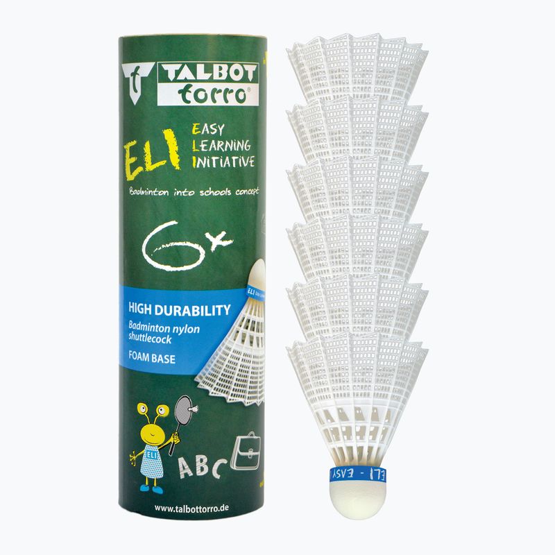 Talbot-Torro Eli badminton darts 6 pcs white. 3