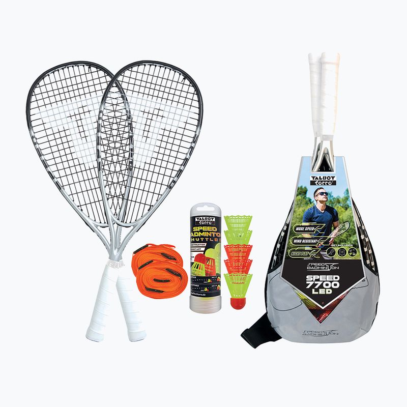Talbot-Torro Speedbadminton Speed 7700 LED crossminton set white 490127 8