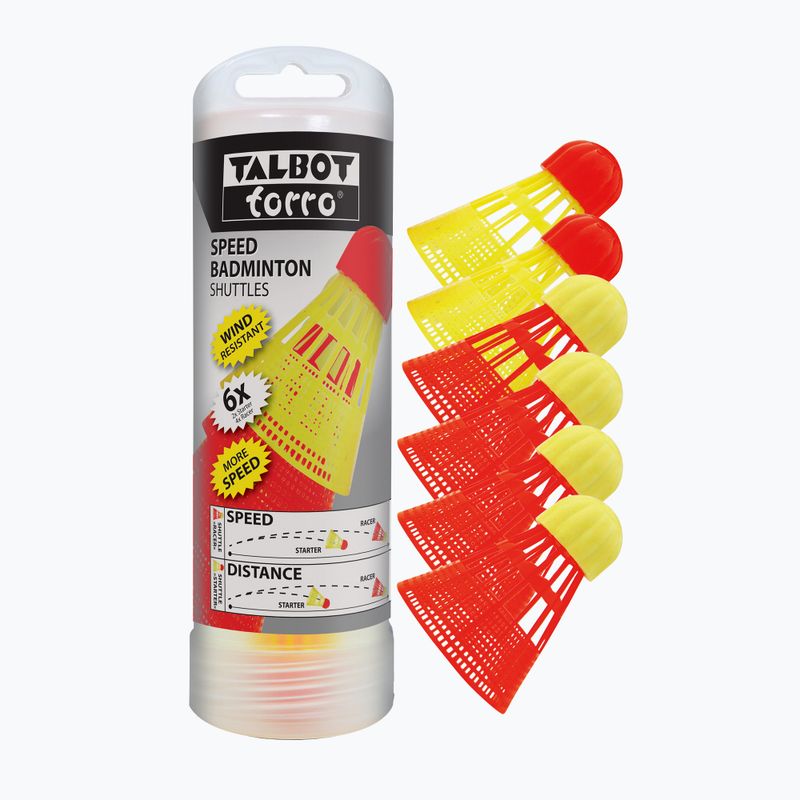 Talbot-Torro Speedbadminton shuttles 6 pcs red 490180 2