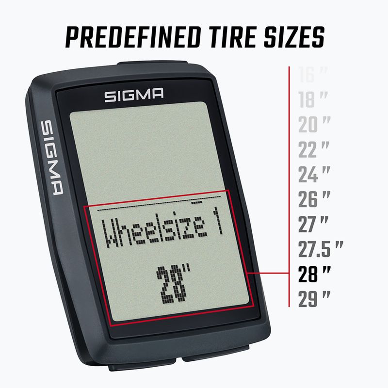 Sigma BC 14.0 WL STS CAD bicycle counter black 14212 6