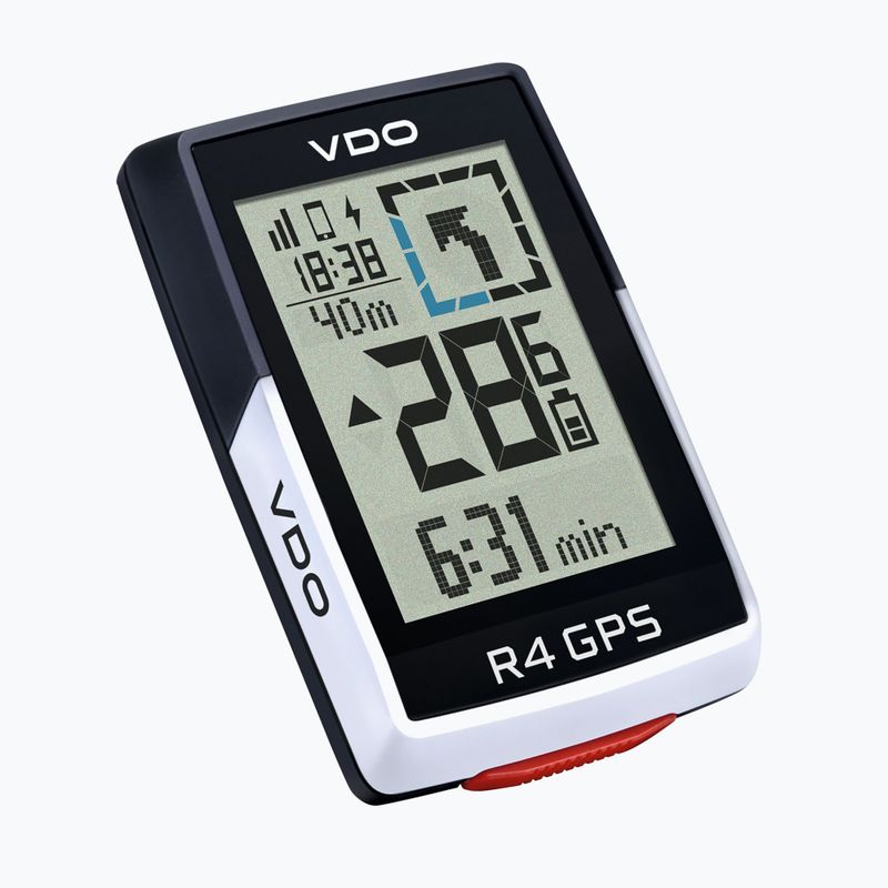 VDO R4 GPS Top Mount Bike Meter Set black/white 64041 2