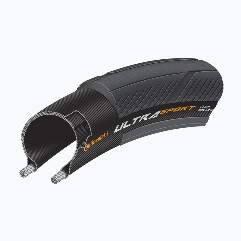 Continental Ultra Sport III 700x25C rolling black CO0150464 tyre 5