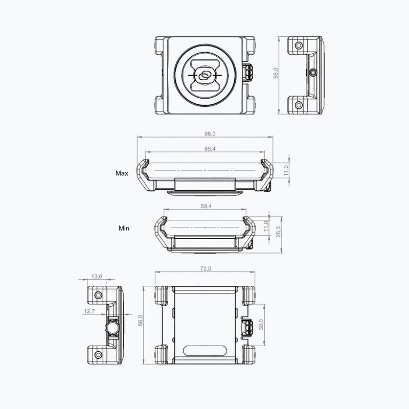SP CONNECT Universal Phone Clamp black 54437 7