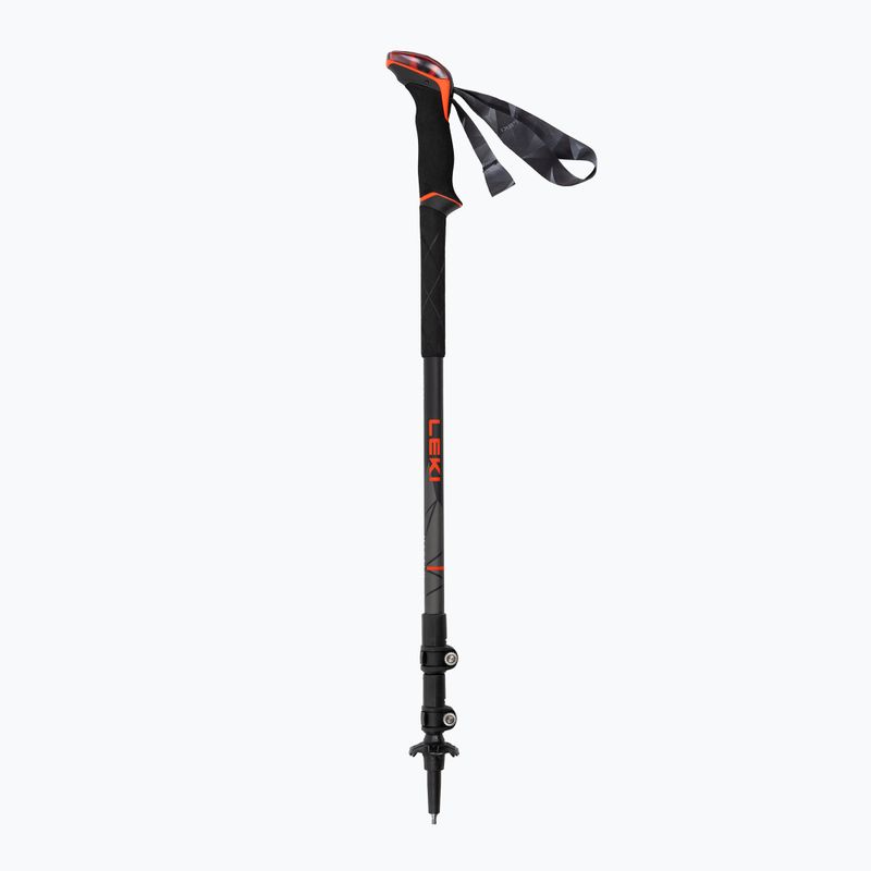 LEKI Makalu bright red/black/dark anthracite trekking poles 2