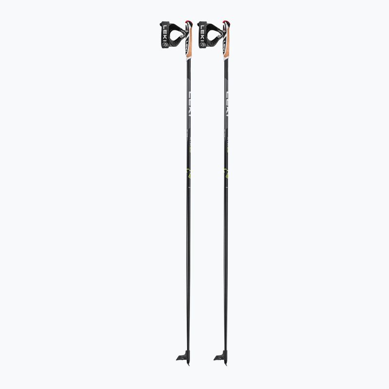 Cross-country ski poles LEKI XTA 5.5 black/white/neon yellow