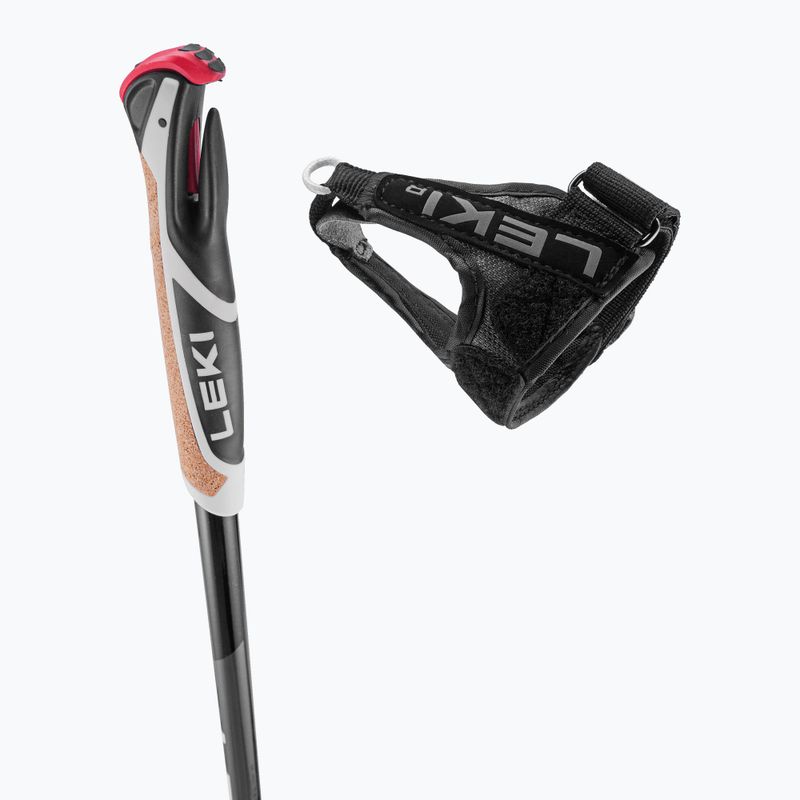 Cross-country ski poles LEKI XTA 5.5 black/white/neon yellow 4