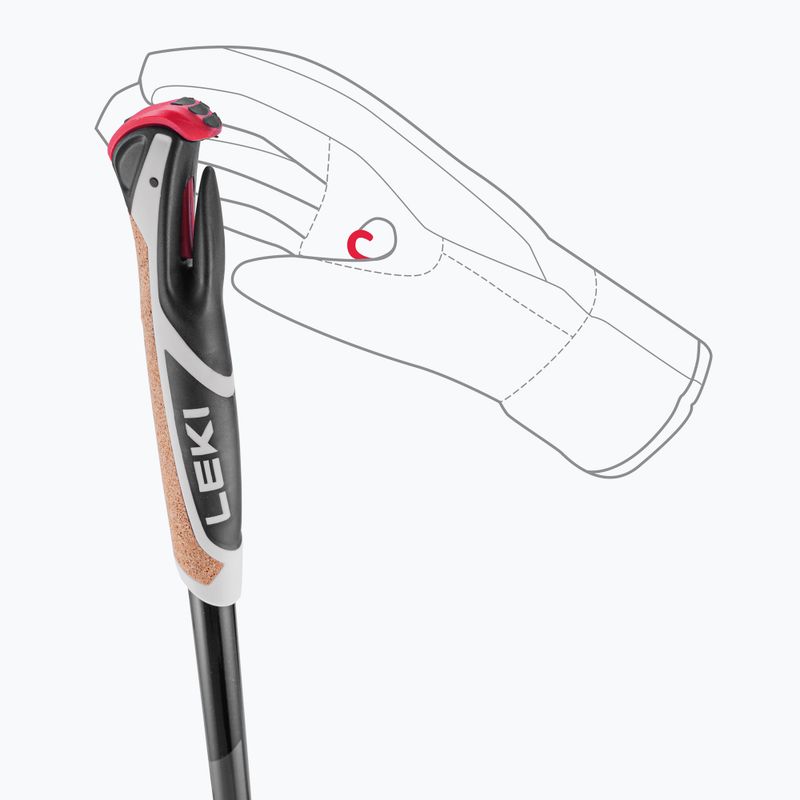 Cross-country ski poles LEKI XTA 5.5 black/white/neon yellow 6