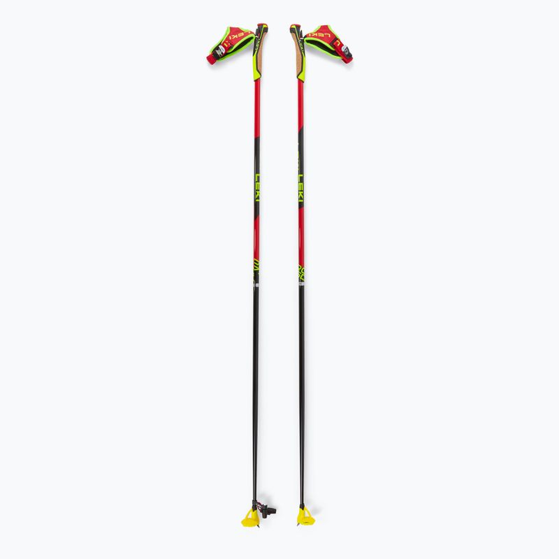 LEKI PRC 750 bright red/ neon yellow/ black cross-country ski pole