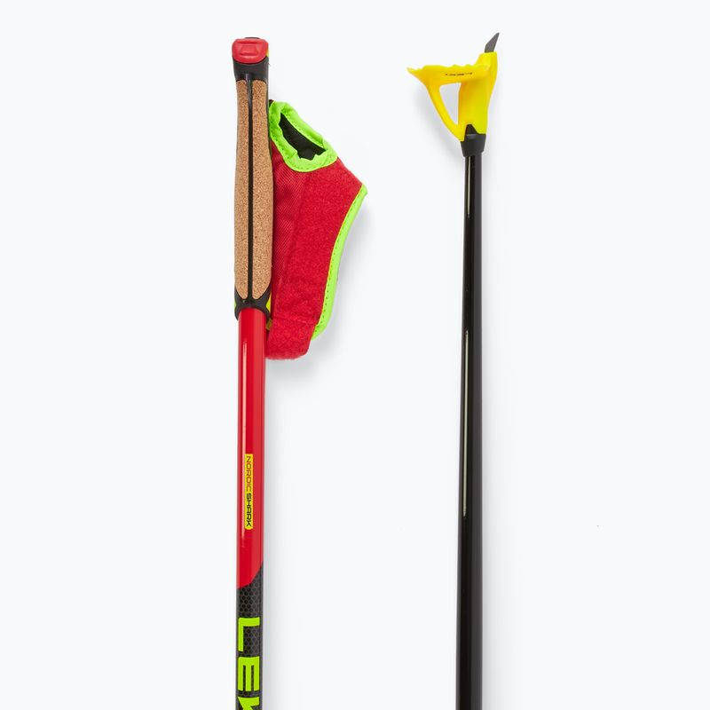 LEKI PRC 750 bright red/ neon yellow/ black cross-country ski pole 3