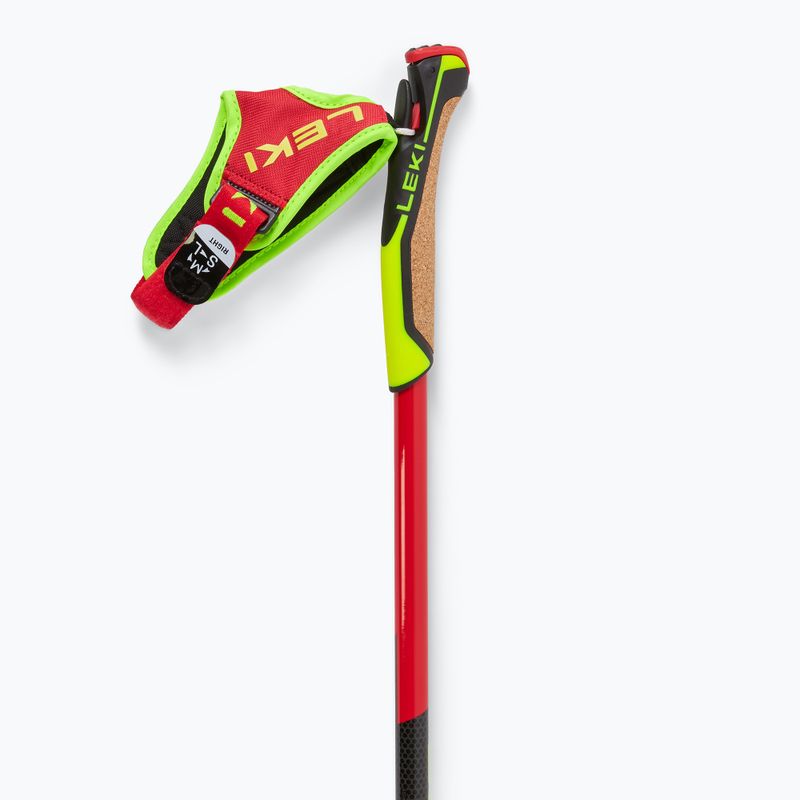LEKI PRC 750 bright red/ neon yellow/ black cross-country ski pole 4