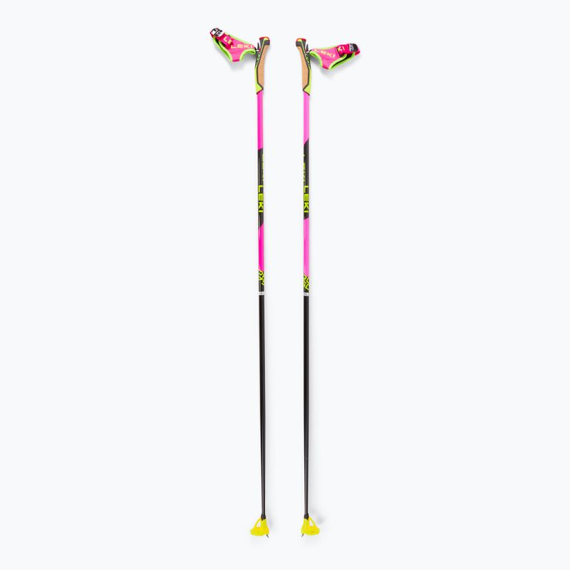 LEKI PRC 750 cross-country ski pole neon pink/ neon yellow/ black