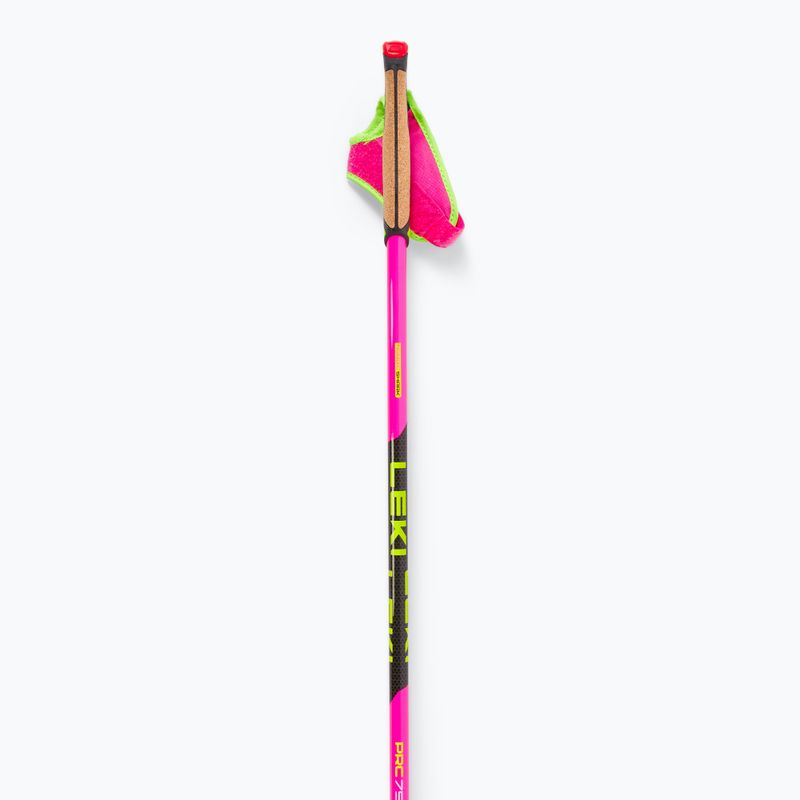 LEKI PRC 750 cross-country ski pole neon pink/ neon yellow/ black 2