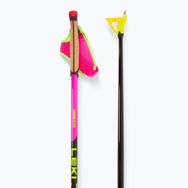 LEKI PRC 750 cross-country ski pole neon pink/ neon yellow/ black 3