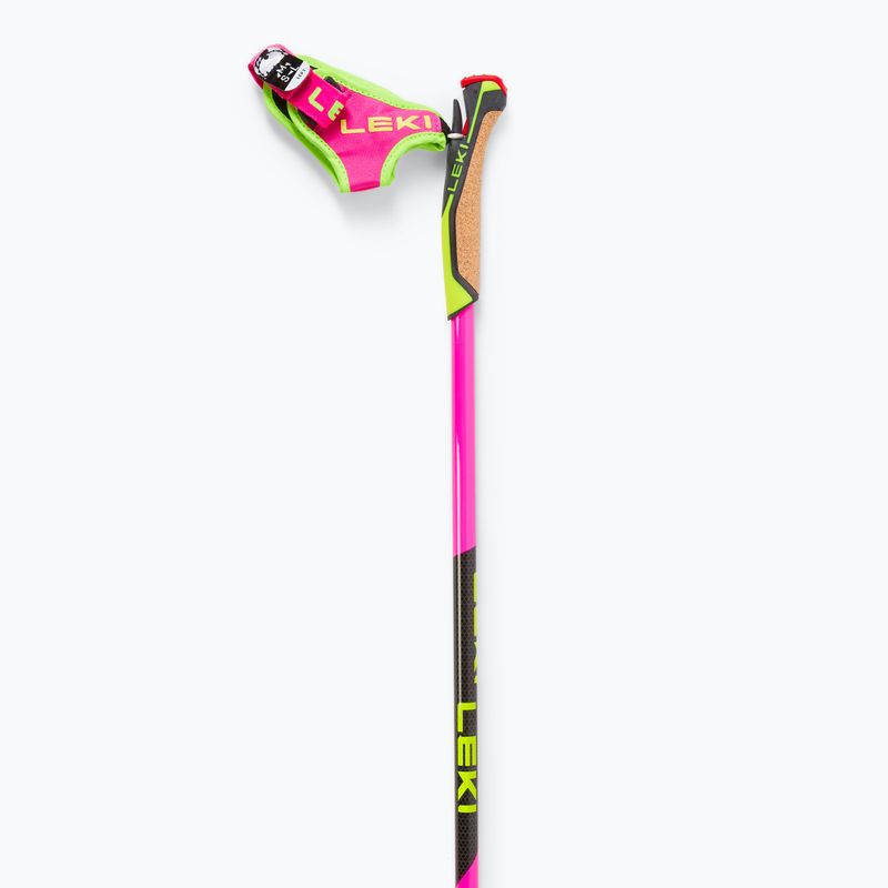 LEKI PRC 750 cross-country ski pole neon pink/ neon yellow/ black 4