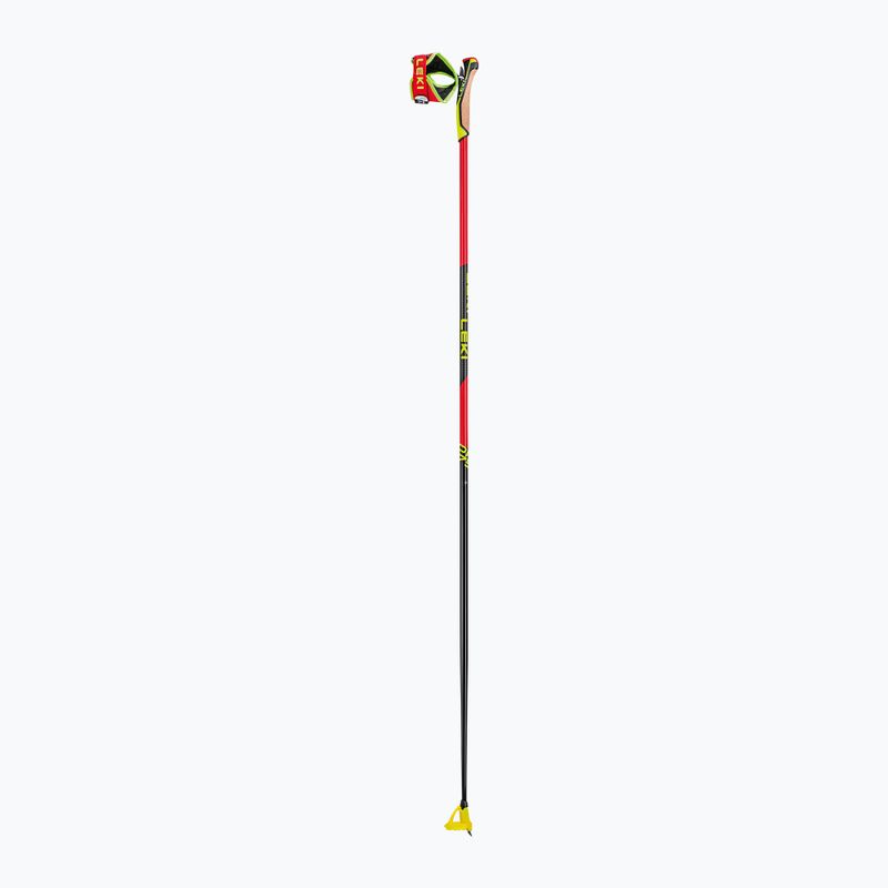 LEKI PRC 750 bright red/ neon yellow/ black cross-country ski pole