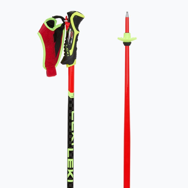 Ski poles LEKI WCR TBS SL 3D bright red/black/neon yellow 3