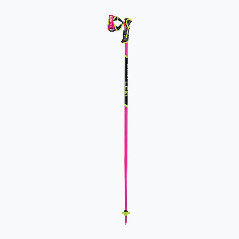 Ski poles LEKI WCR TBS SL 3D neon pink/black/neon yellow 2