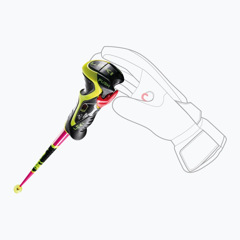 Ski poles LEKI WCR TBS SL 3D neon pink/black/neon yellow 6