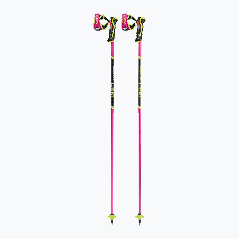 Ski poles LEKI Venom SL 3D neon pink/black/neon yellow