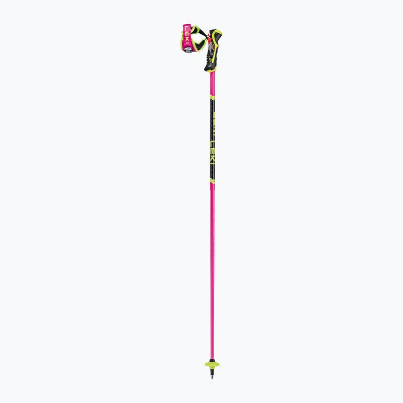 Ski poles LEKI Venom SL 3D neon pink/black/neon yellow 2