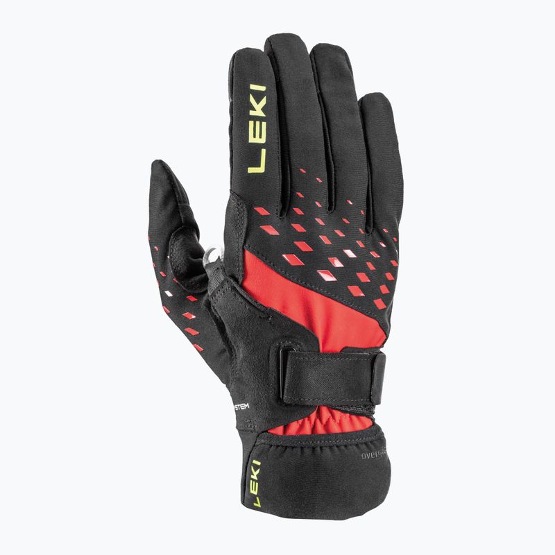 LEKI Ultra Trail Storm Shark Nordic Walking Gloves black/red/neonyellow