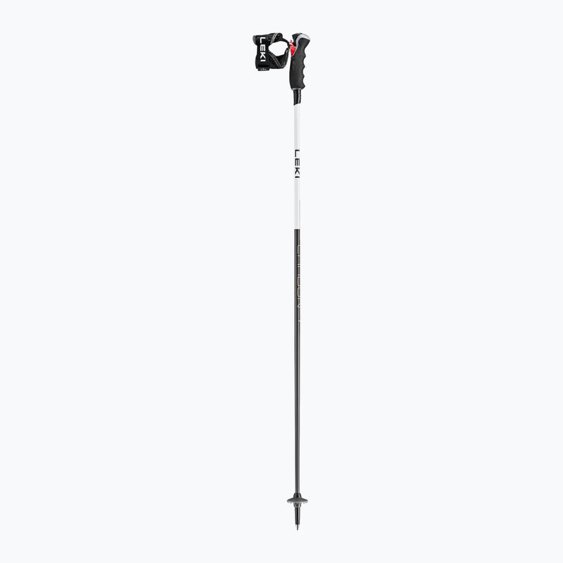 Women's ski poles LEKI Carbon 14 3D natural carbon/ white/ gold 2