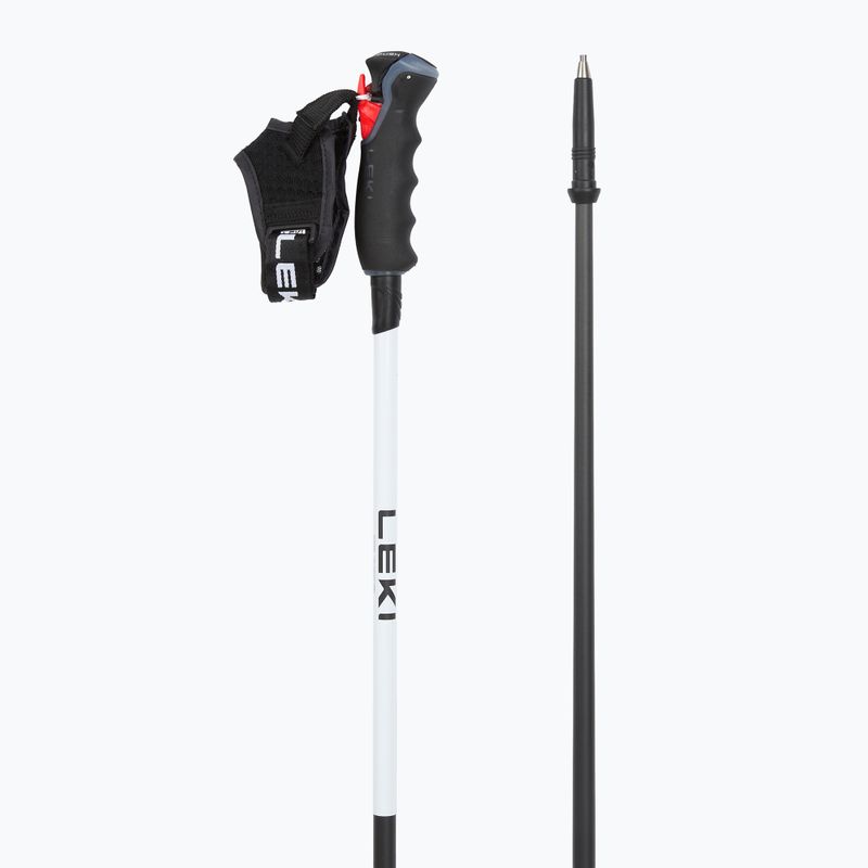 Women's ski poles LEKI Carbon 14 3D natural carbon/ white/ gold 3