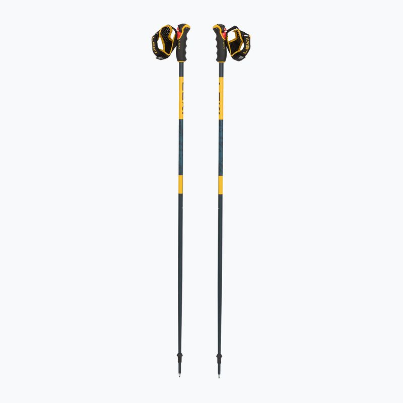 LEKI Spitfire 3D ski pole denim blue/ aegean blue/ mustard yellow