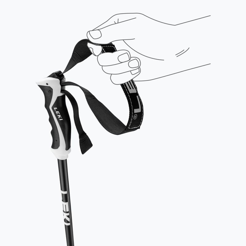 Ski poles LEKI Neolite dark anthracite/bright red/black 5