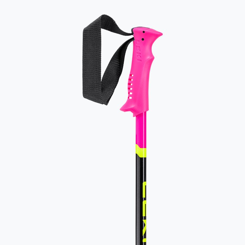 LEKI Racing children's ski poles neon pink/ black/ neon yellow 3