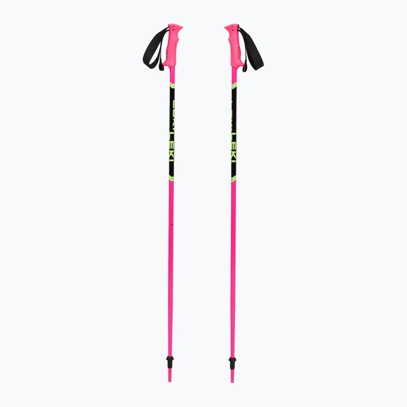 LEKI Racing children's ski poles neon pink/ black/ neon yellow