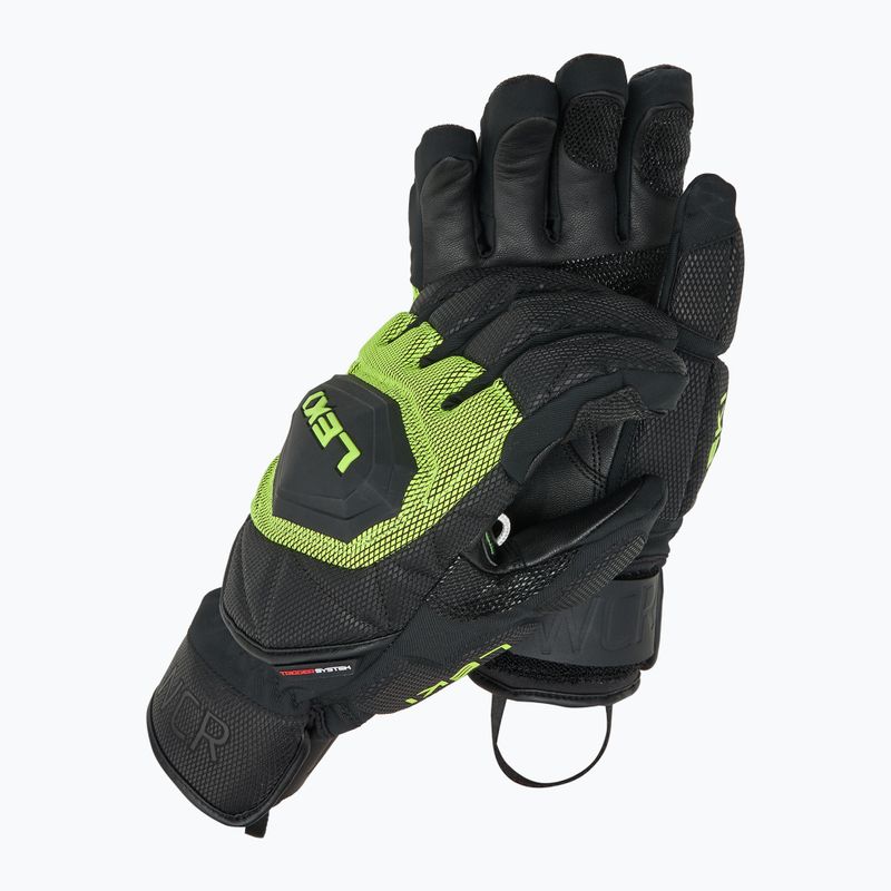 Men's LEKI WCR Coach 3D ski glove black/ ice lemon