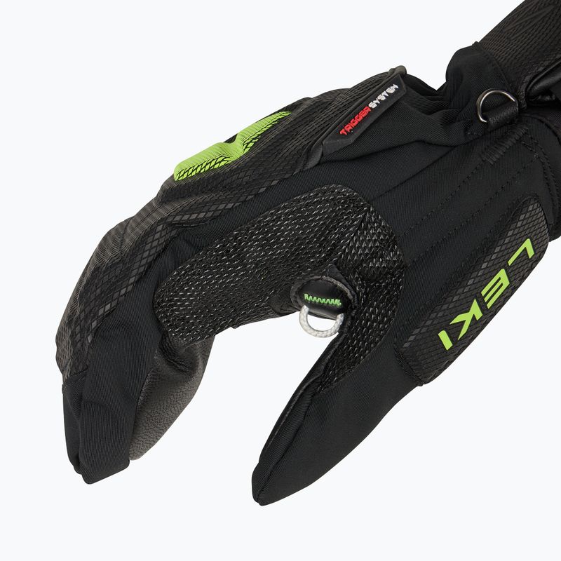 Men's Ski Gloves LEKI WCR C-Tech 3D Mitt black/ ice lemon 4
