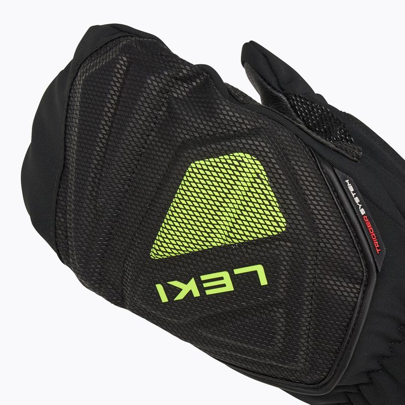 Men's Ski Gloves LEKI WCR C-Tech 3D Mitt black/ ice lemon 5