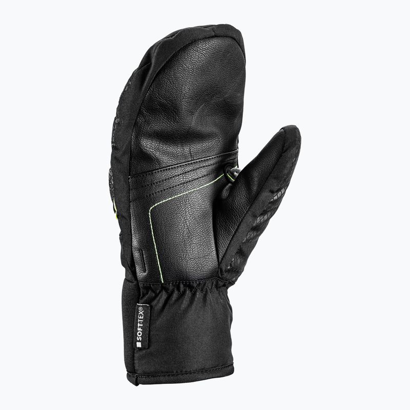 LEKI WCR Team 3D Children's Ski Gloves Junior Mitt black/ ice lemon 9
