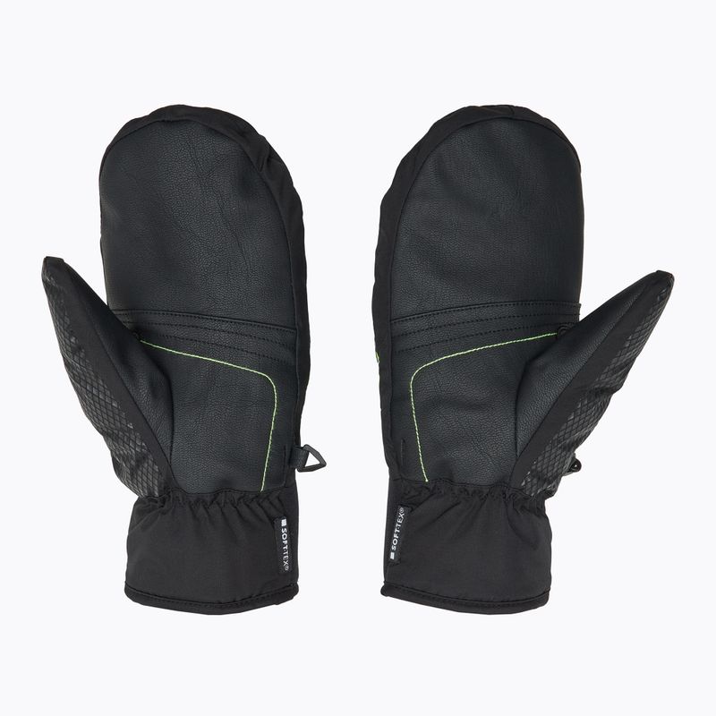 LEKI WCR Team 3D Children's Ski Gloves Junior Mitt black/ ice lemon 3