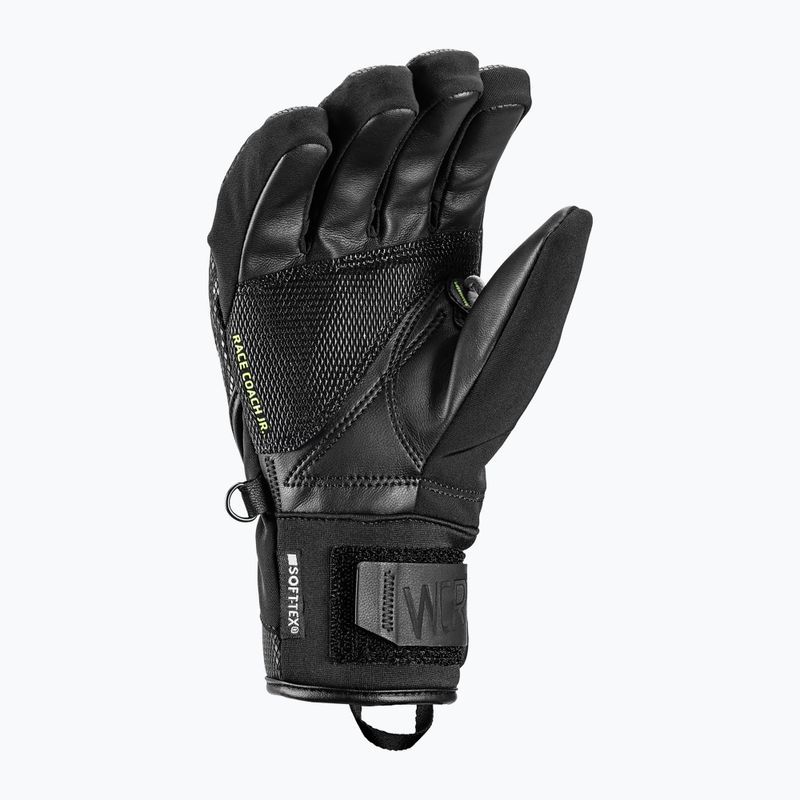 Children's ski gloves LEKI WCR C-Tech 3D Junior black/ice lemon 3