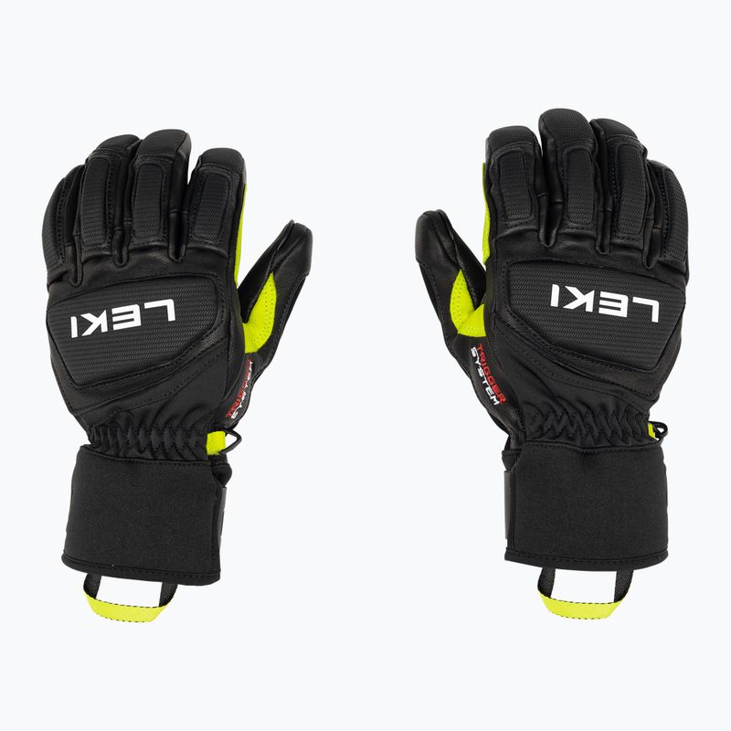 LEKI Griffin Pro 3D men's ski glove black/neon 3