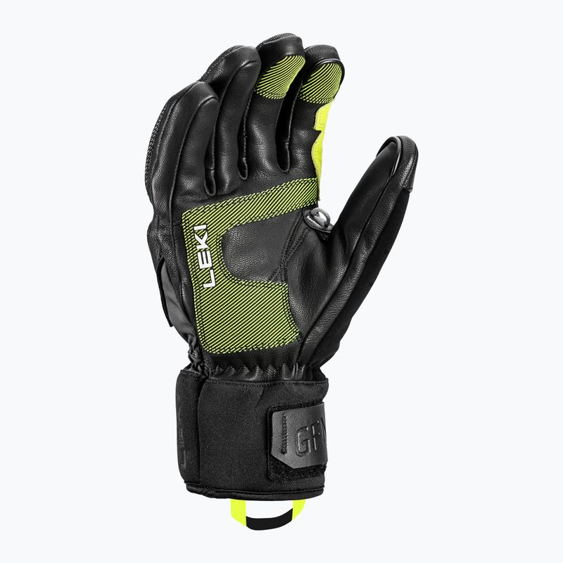 LEKI Griffin Pro 3D men's ski glove black/neon 6