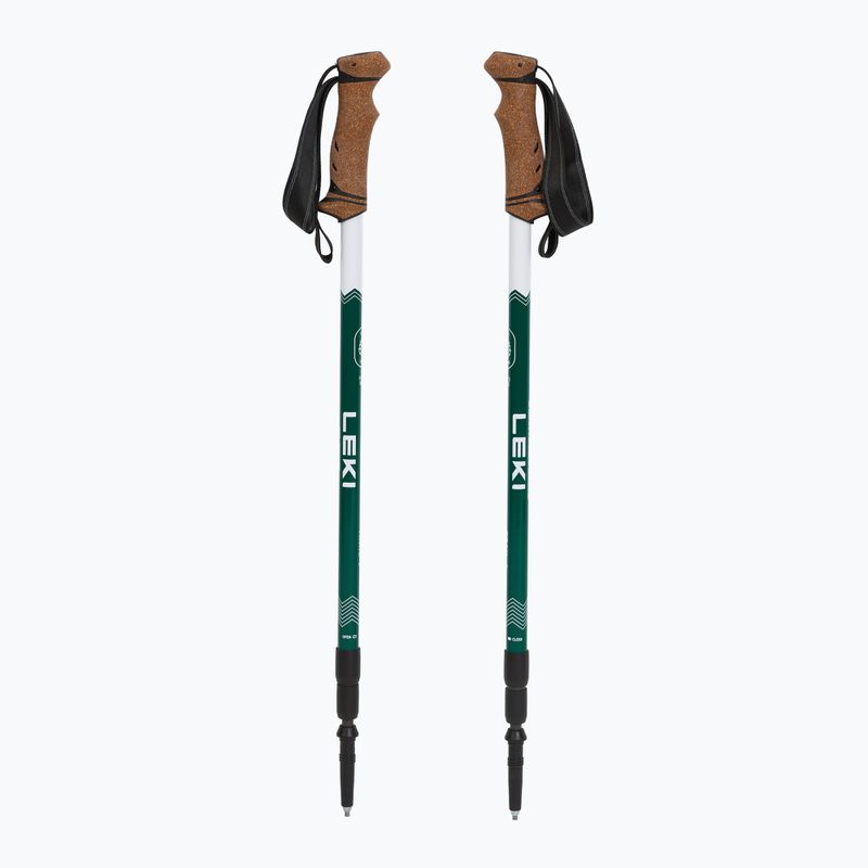 LEKI Trail green/white trekking poles 5