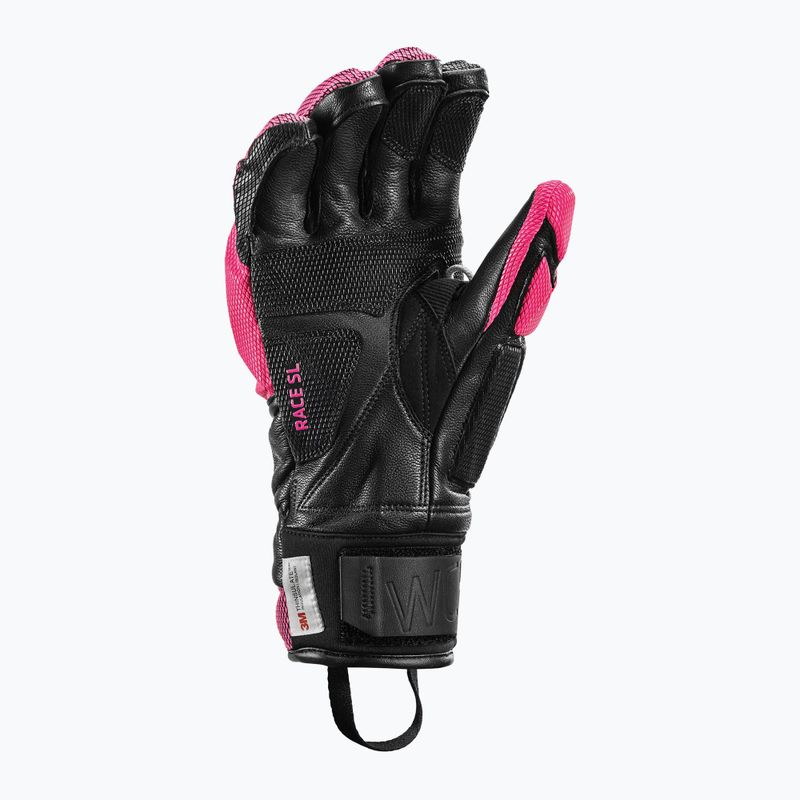 Women's Ski Gloves LEKI WCR Venom SL 3D black/pink 8
